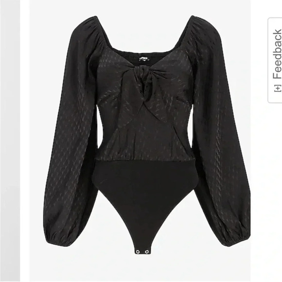 Express black satin bodysuit - Picture 3 of 12